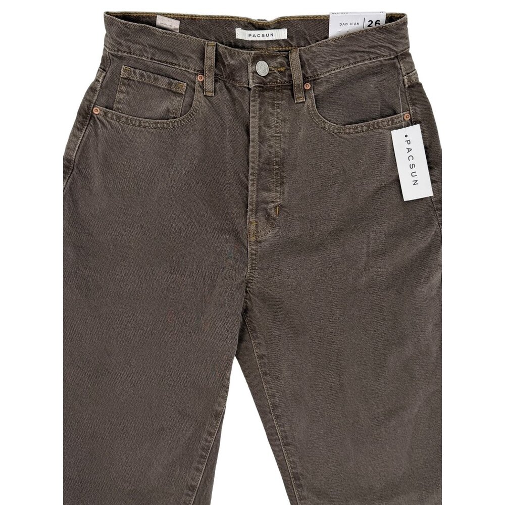 NWT PacSun Dad Jean Straight Leg Moss Green Jeans 26 | Skater Grunge Streetwear - Picture 3 of 16